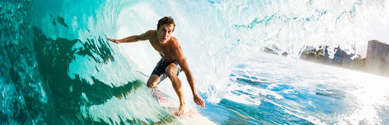Australian surfing a wave 