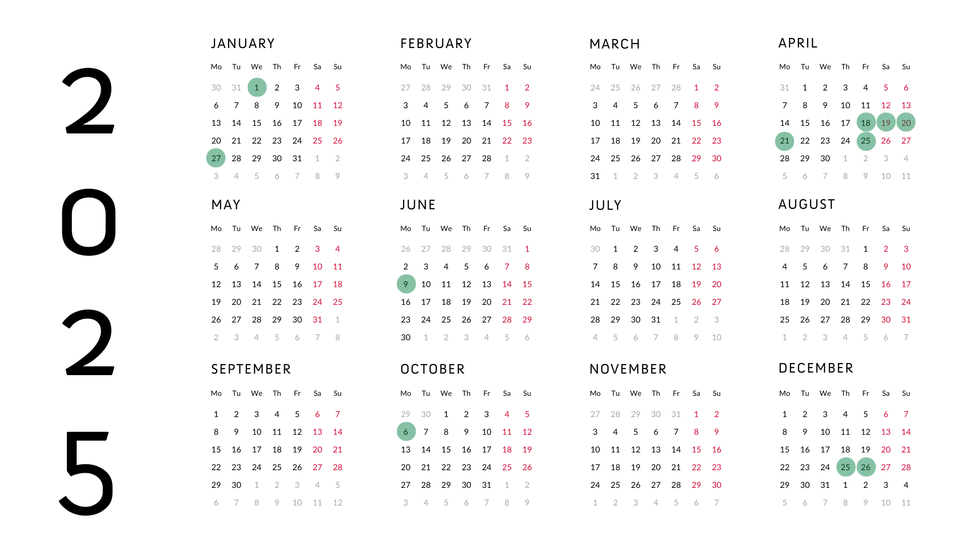 AU Public holidays