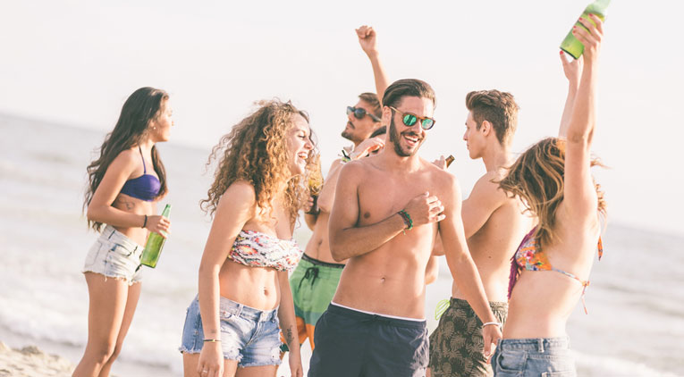 people on a beach