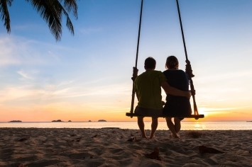 Couple on swing