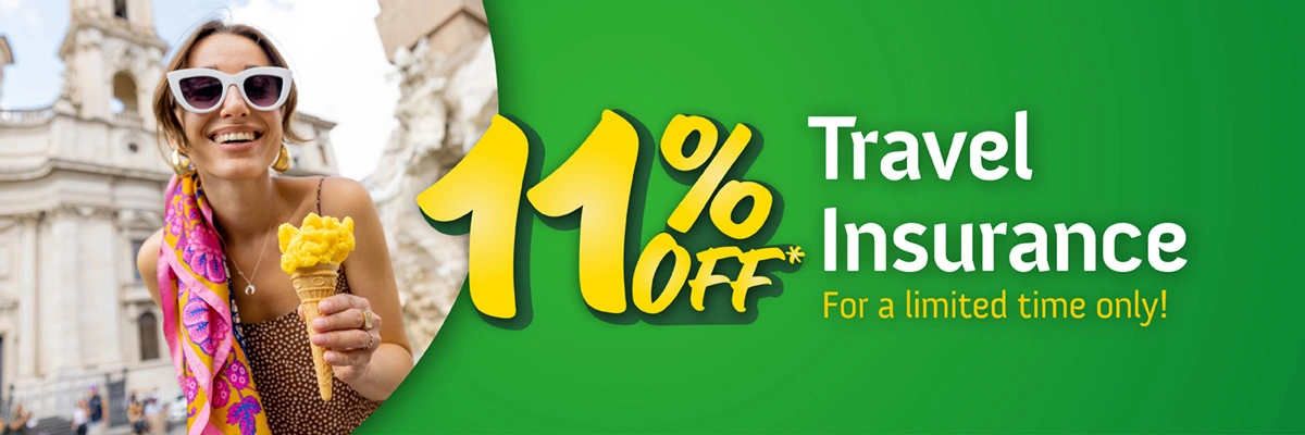 Travel insurance discount offer