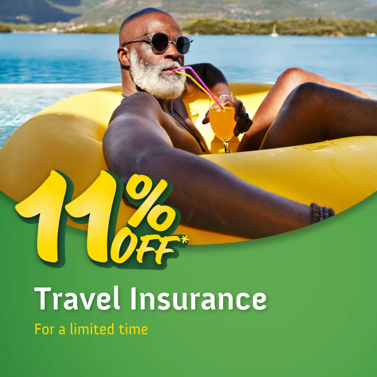 11% Off Travel Insurance. T&C's Apply.