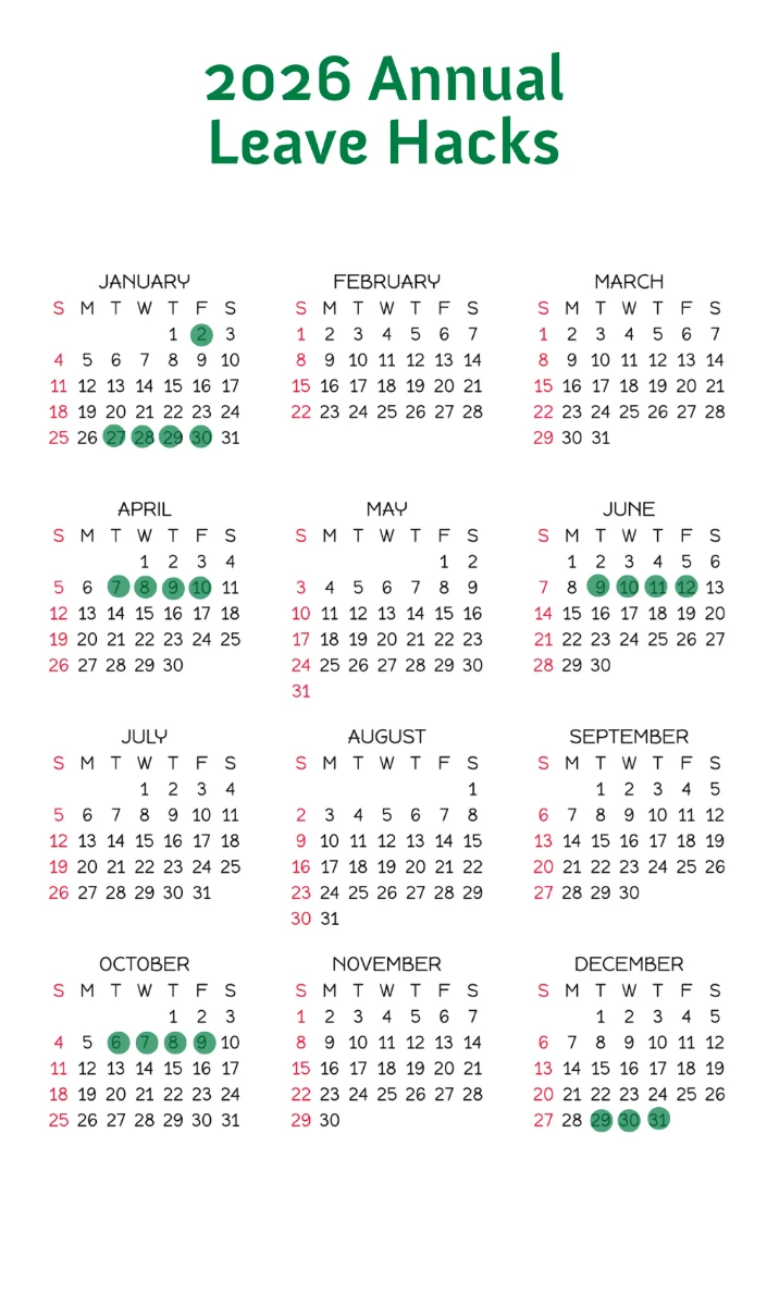 2026 annual leave travel hack