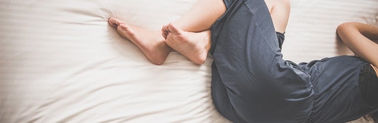 person in bed
