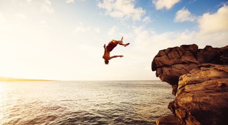 Rock jumping