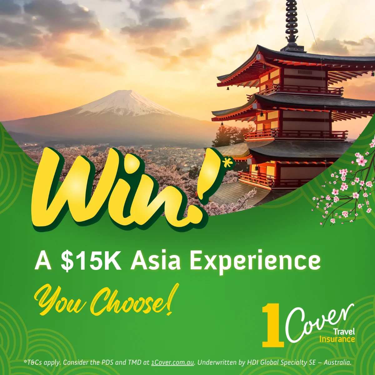 Win* a trip to Asia worth $15,000!