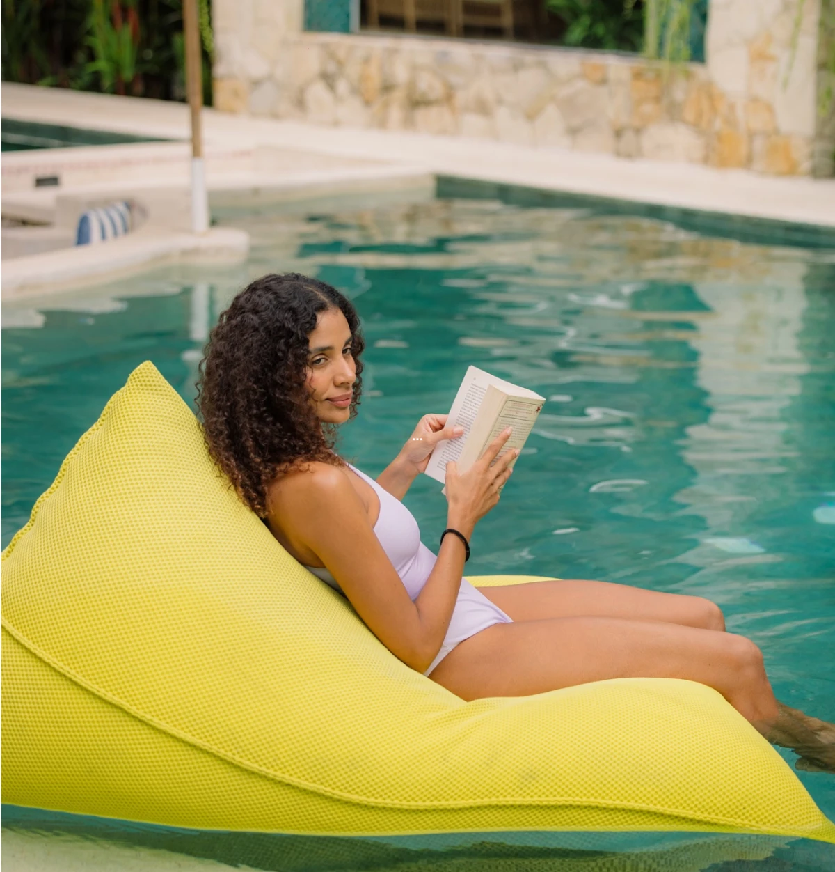 woman at a bali retreat