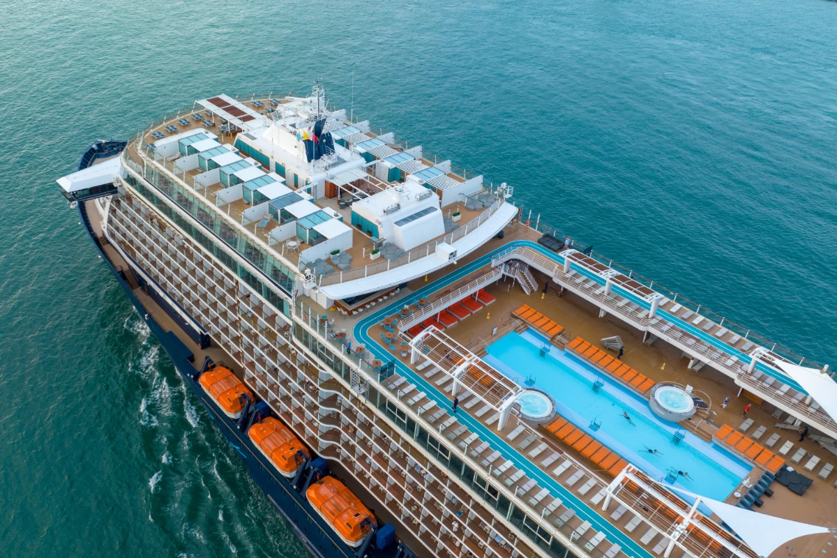 cruise ship with a pool