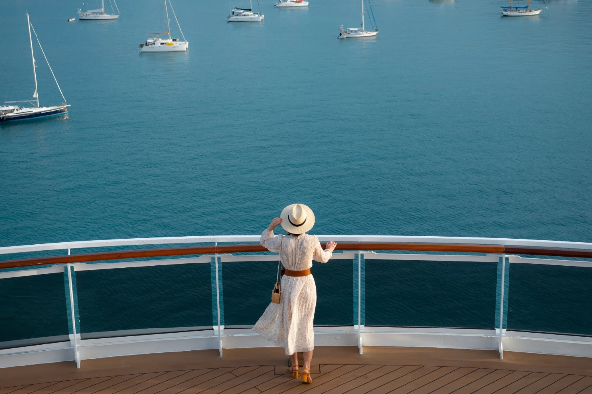 woman on cruise ship