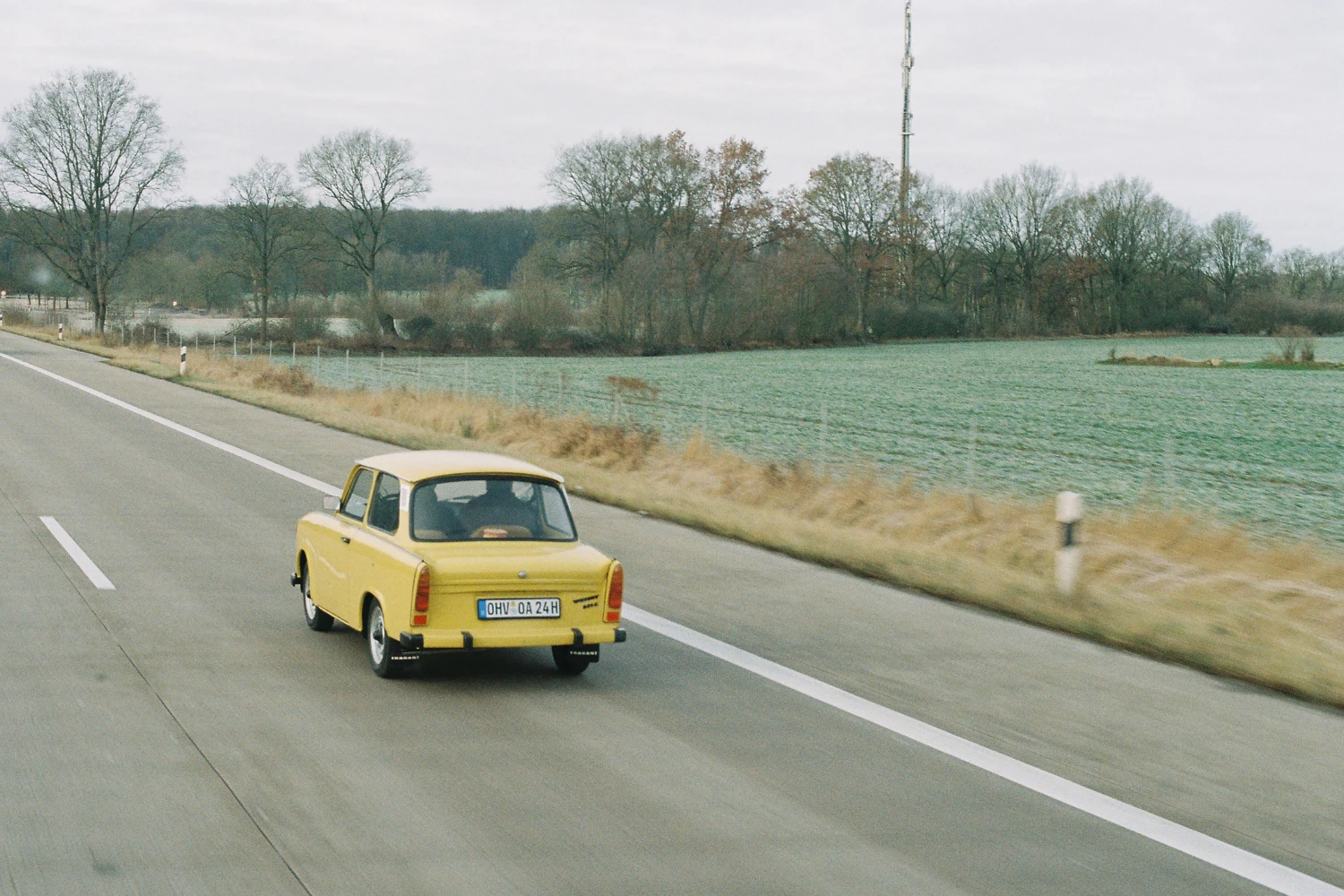yellow car in germany