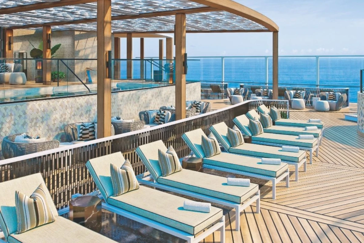 deck chairs on a cruise ship