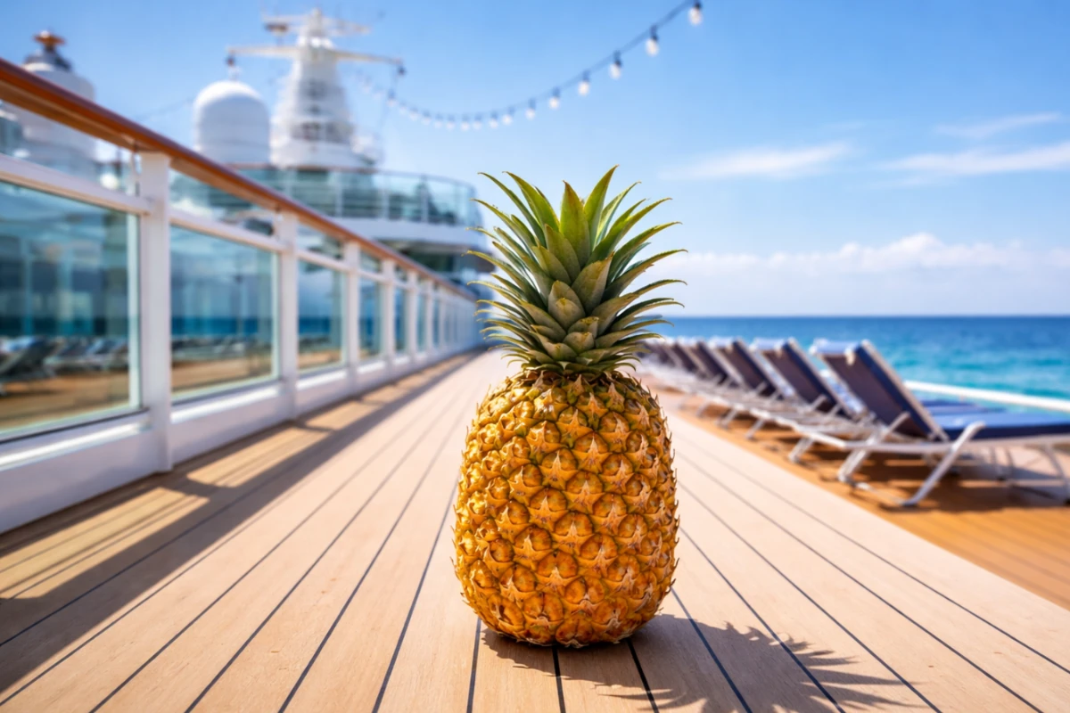 pineapple on cruise ship