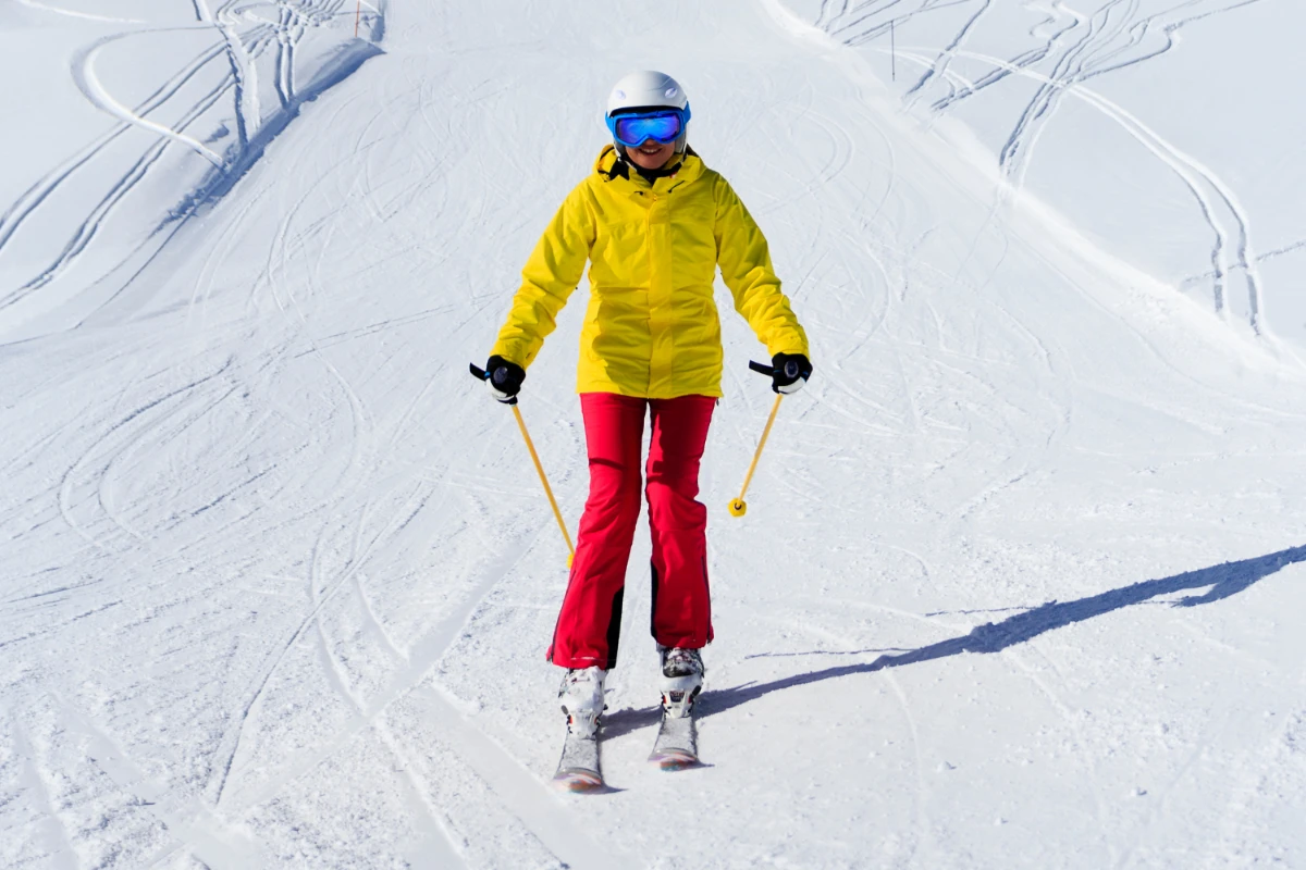 person skiing in the snow