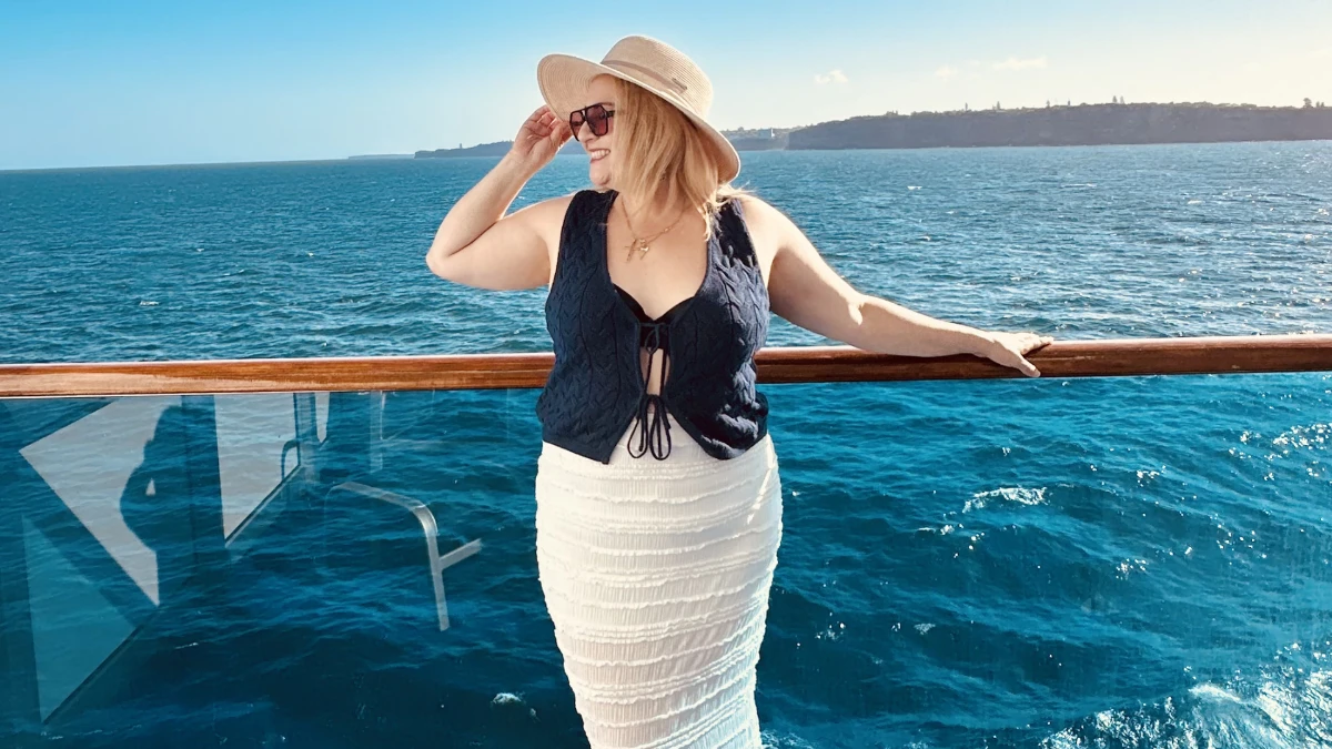 honida beram on a cruise ship