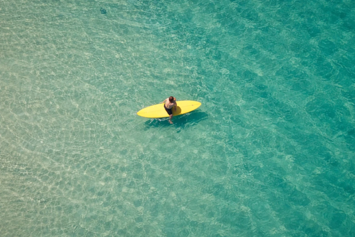 surfboard in ocean