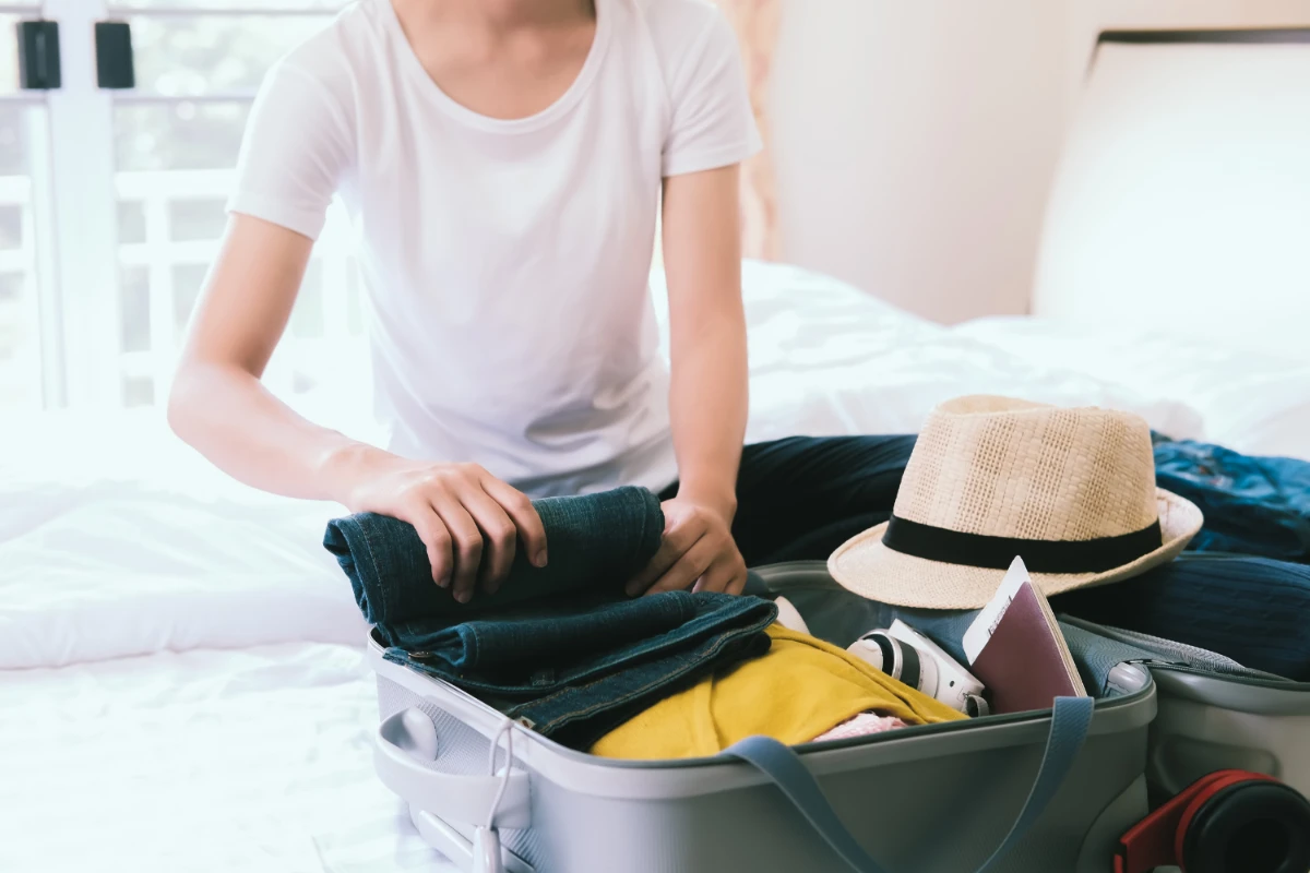person packing