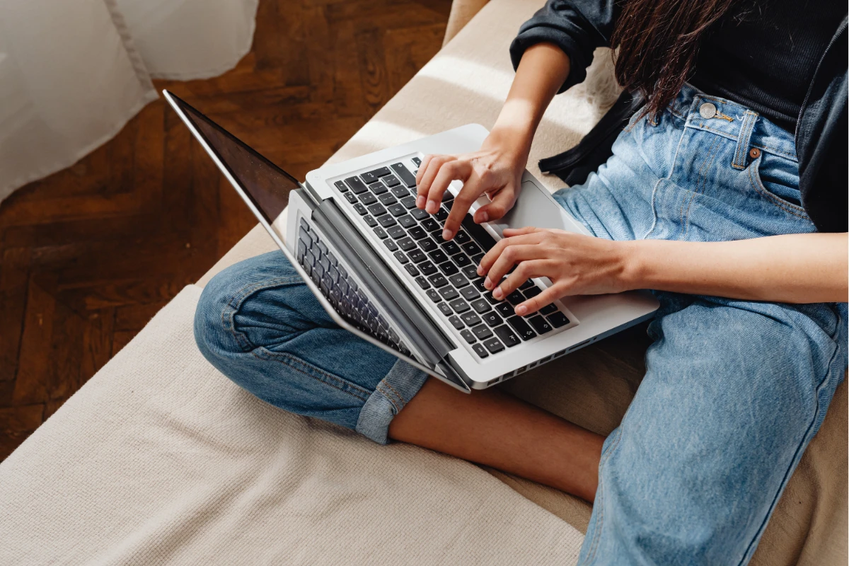 person on laptop