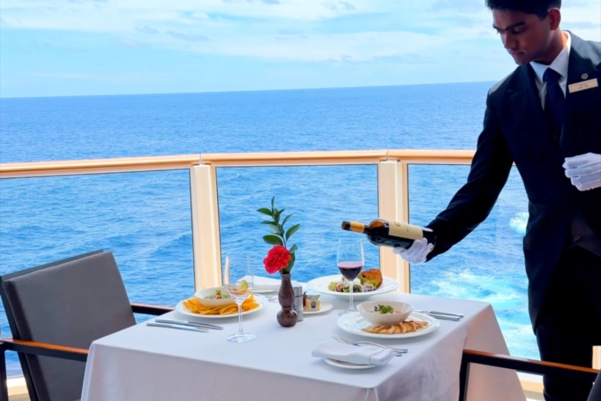 deck of of luxury cruise ship