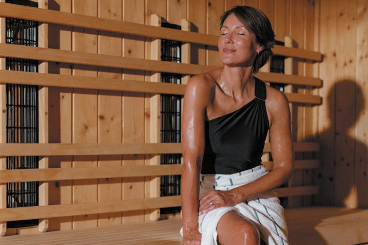 woman in sauna on a luxury cruise