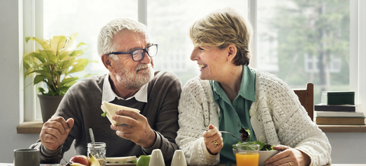 Couple eating