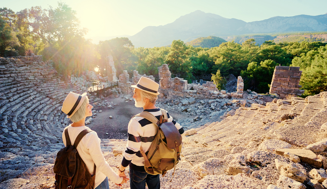 Couple travelling