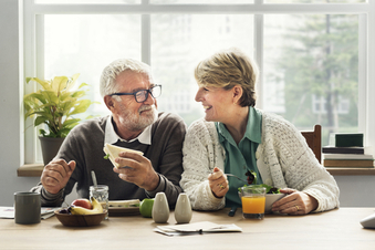 Couple eating